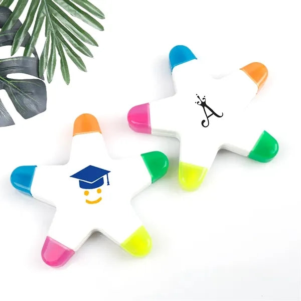 Star-Shaped 5-Color Highlighter Marker