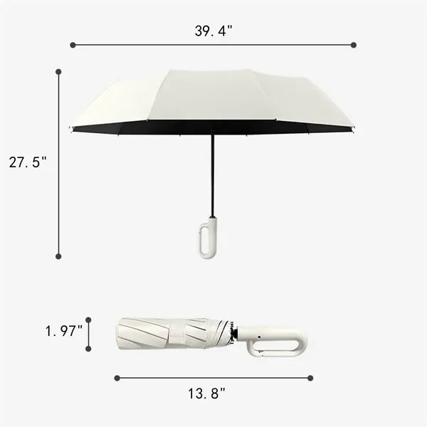 10 Sturdy Ribs Automatic Open Folding Buckle Sun Umbrella