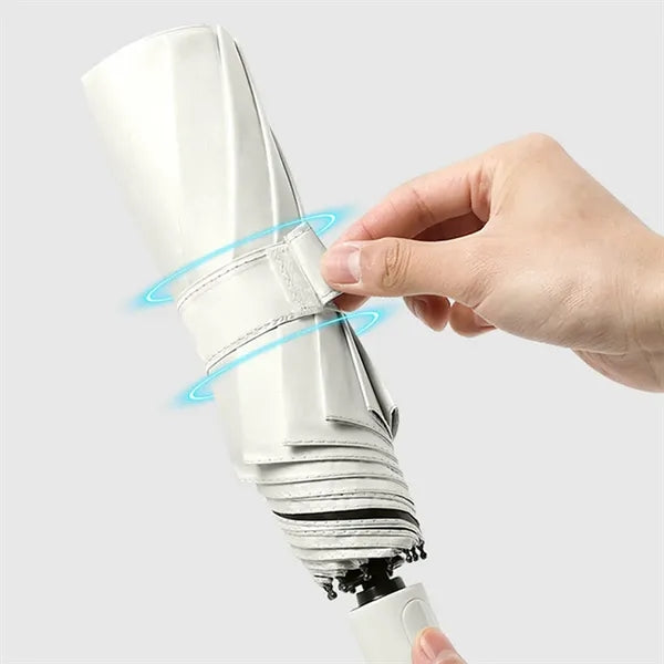 10 Sturdy Ribs Automatic Open Folding Buckle Sun Umbrella