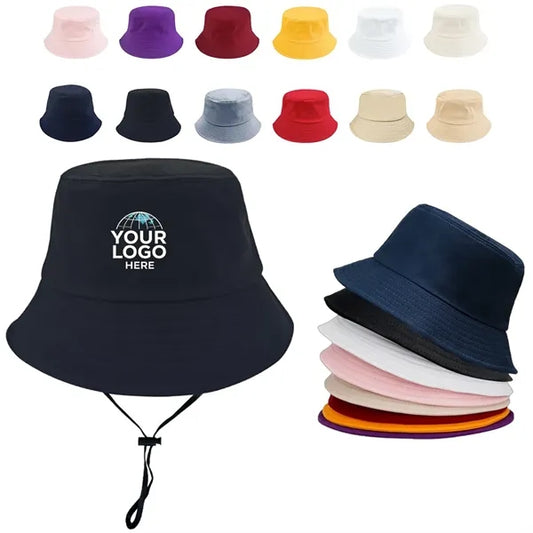 Summer Plain Colour Cotton Bucket Hat