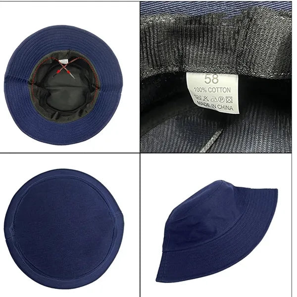 Summer Plain Colour Cotton Bucket Hat