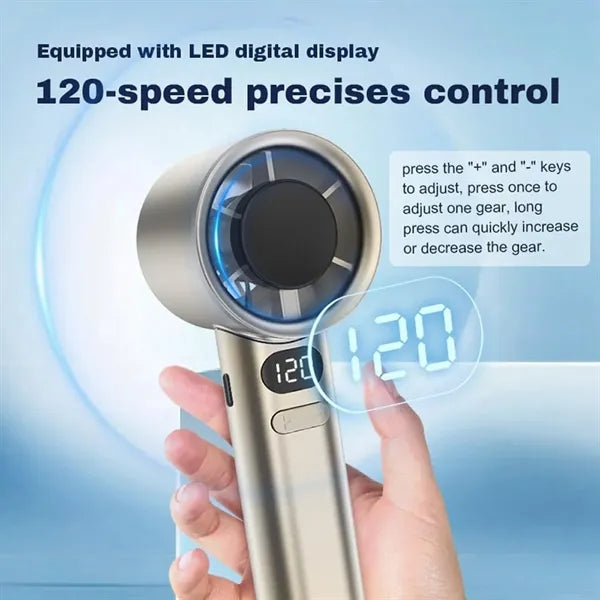 Mini 120-Speeds High Speed Turbo USB Rechargeable Fan