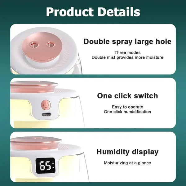 Desk USB Air Humidifier with Humidity Display