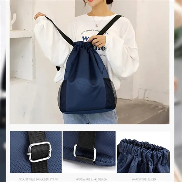 Sports Waterproof Drawstring Backpack with Adjustable Strap