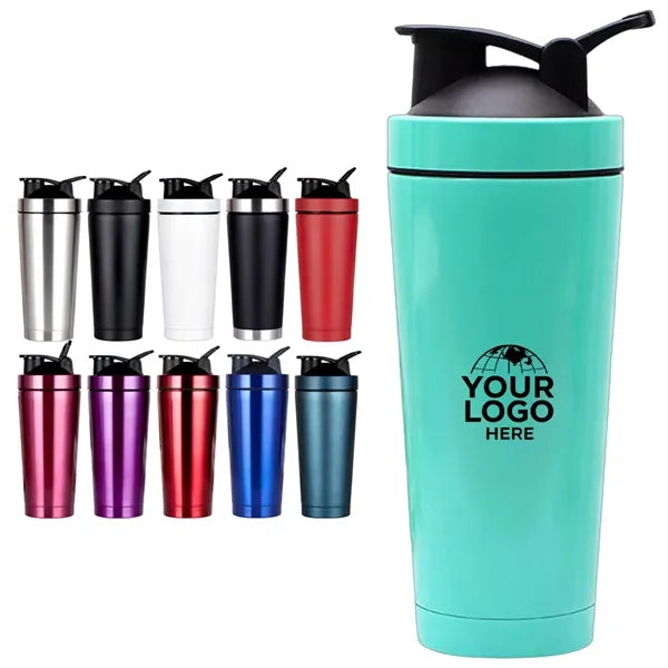 25Oz Sports Stainless Steel Shaker Bottle With Blender