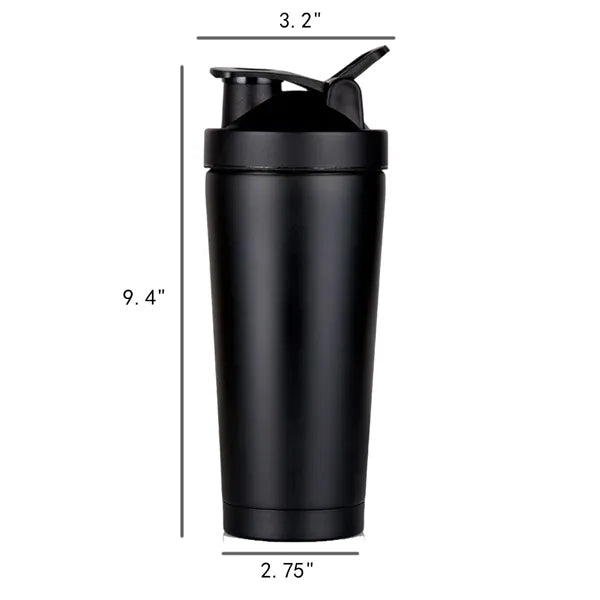 25Oz Sports Stainless Steel Shaker Bottle With Blender