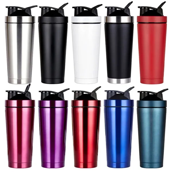 25Oz Sports Stainless Steel Shaker Bottle With Blender