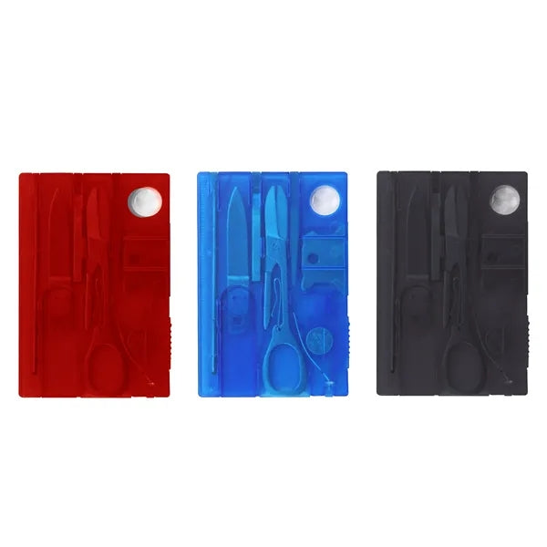 12 In 1 Mini Multifunctional Outdoor Survival Tools Card Kit