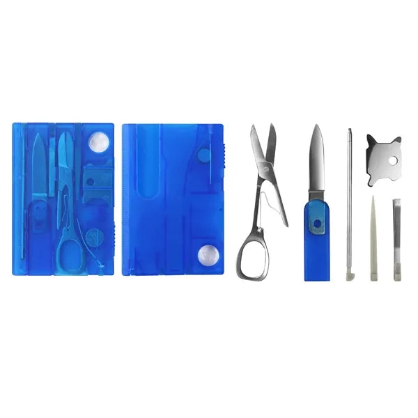 12 In 1 Mini Multifunctional Outdoor Survival Tools Card Kit