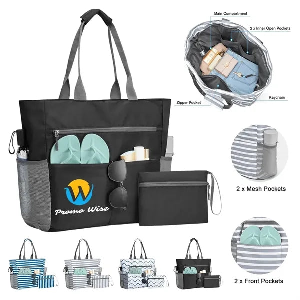 Large Waterproof Foldable Beach Tote Bag