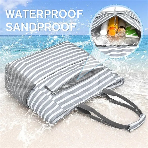 Large Waterproof Foldable Beach Tote Bag