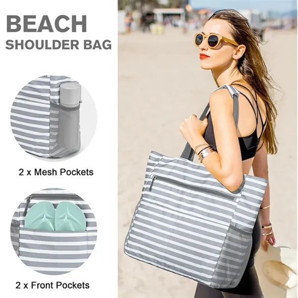 Large Waterproof Foldable Beach Tote Bag