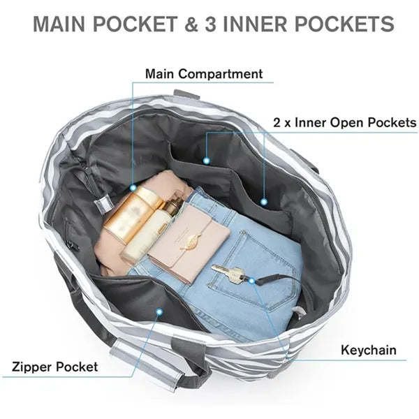 Large Waterproof Foldable Beach Tote Bag