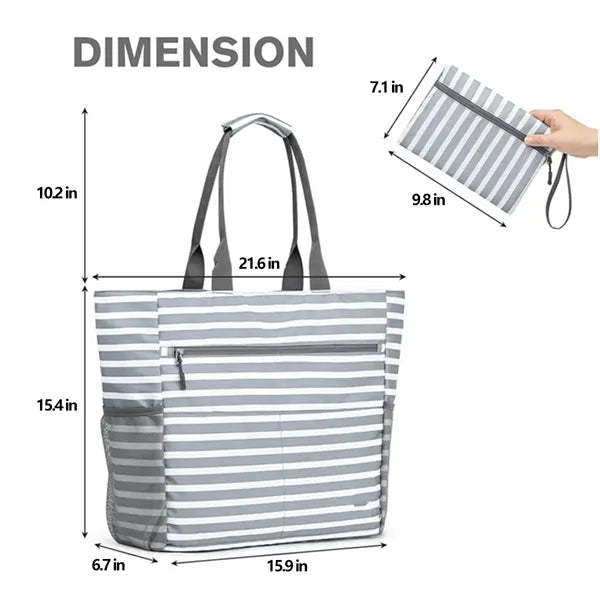 Large Waterproof Foldable Beach Tote Bag