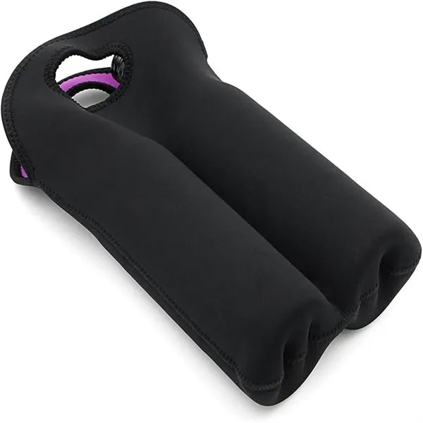 2-Bottle Wine Neoprene Carrier Tote Bag