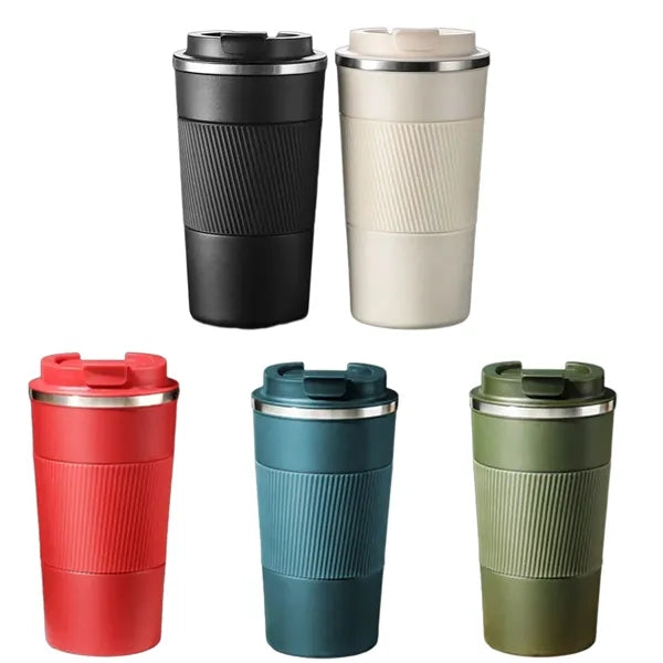 17Oz Double Walled Insulated Vacuum Coffee Tumbler with Lid