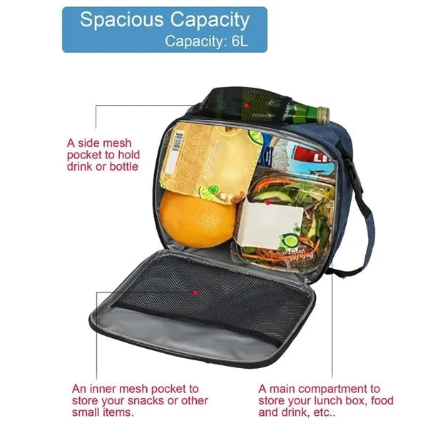 Outdoor Insulated Thermal Lunch Bag Box with Handle