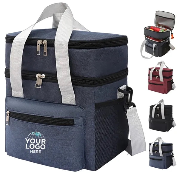 Travel Large-Capacity Insulated Double-Layer Lunch Box Bag