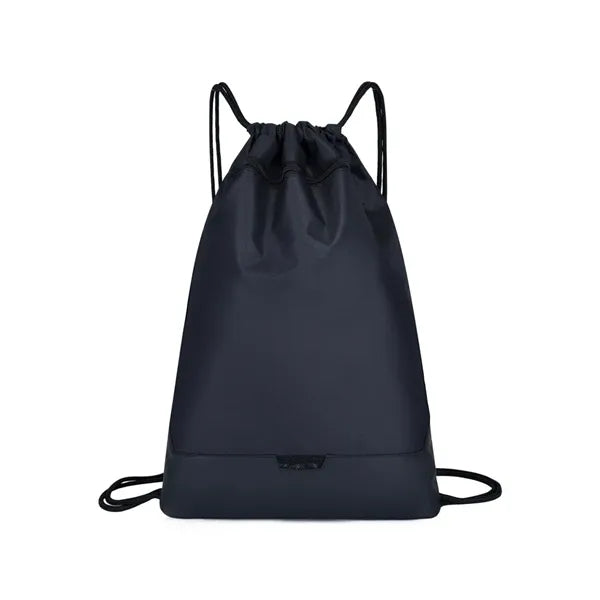 Drawstring Training Gymsack Backpack with Zipper Pocket