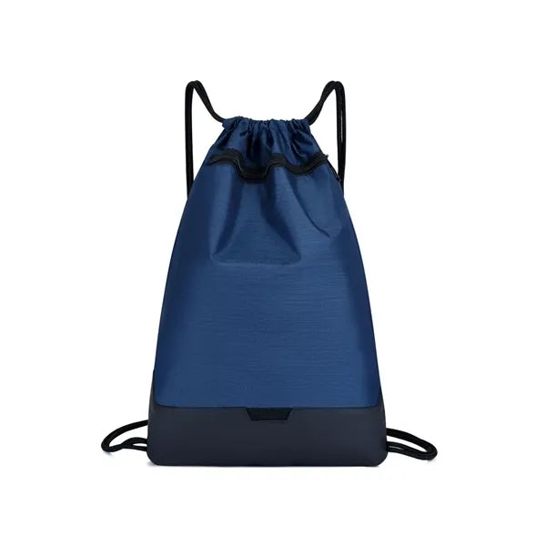 Drawstring Training Gymsack Backpack with Zipper Pocket