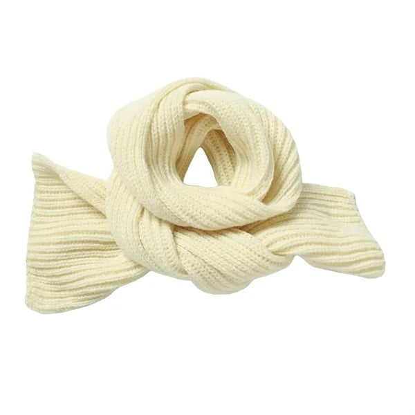 Acrylic Ribbed Knit Scarf for Warmth & Style