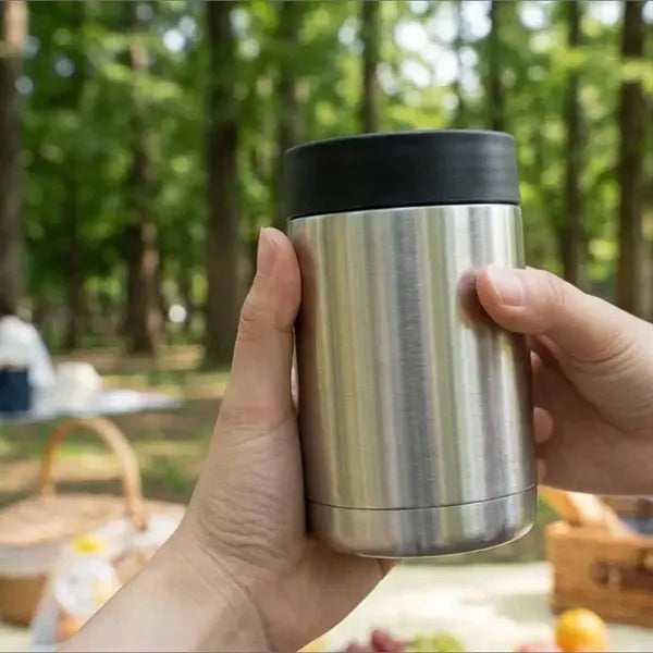 12oz double wall beverage holder insulated bottle can cooler