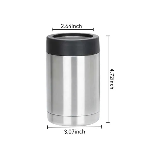12oz double wall beverage holder insulated bottle can cooler