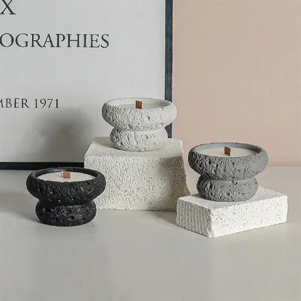 Round Bottom Cement Scented Candle