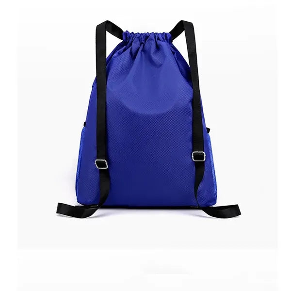 Nylon Multi-Pocket Drawstring Backpack