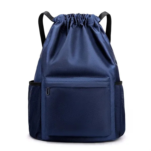 Nylon Multi-Pocket Drawstring Backpack