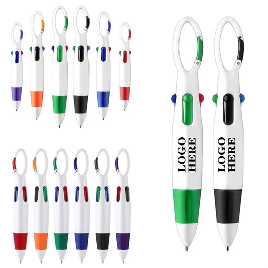 Carabiner Pen Retractable Ballpoint Multicolor Pen