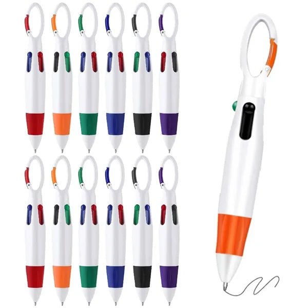 Carabiner Pen Retractable Ballpoint Multicolor Pen