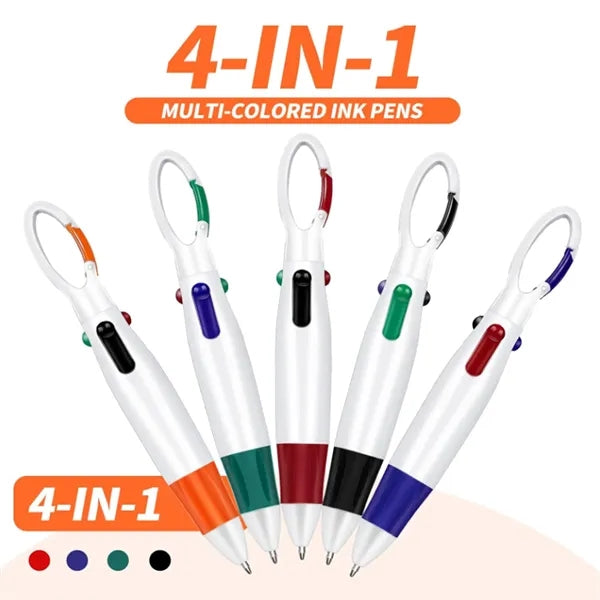 Carabiner Pen Retractable Ballpoint Multicolor Pen