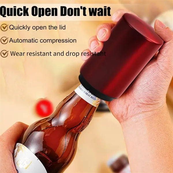 Magnetic Bottle Opener with Automatic Cap Catcher