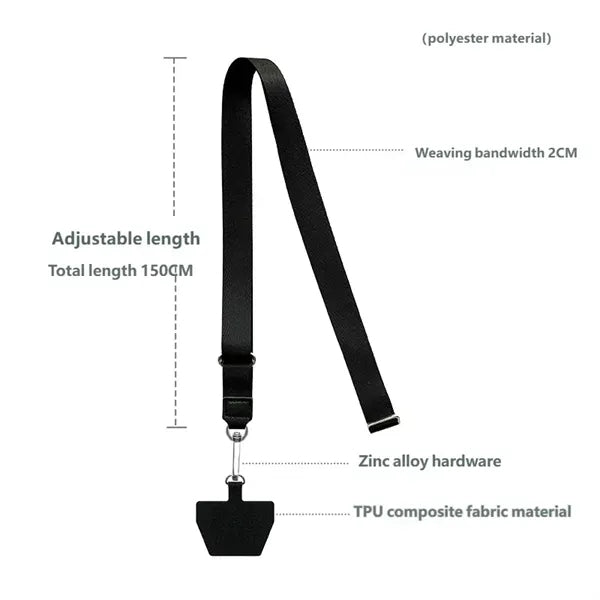 Phone Lanyard Crossbody Wide Strap
