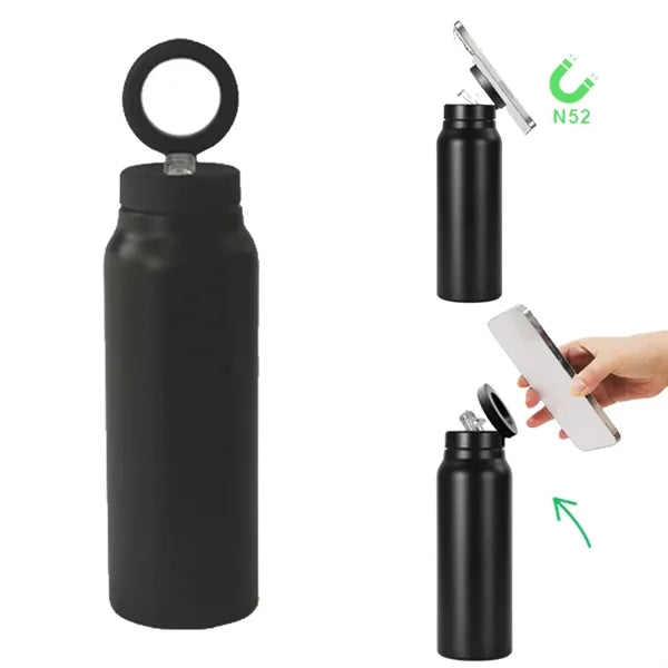 Insulated Water Bottle With Rotating Phone Holder