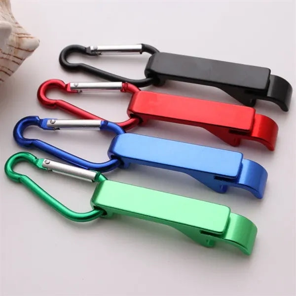 Aluminum Can Bottle Opener With Carabiner