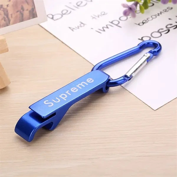 Aluminum Can Bottle Opener With Carabiner