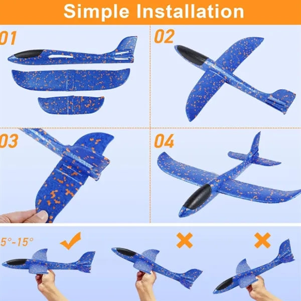 Foam Glider Airplane LED Toy