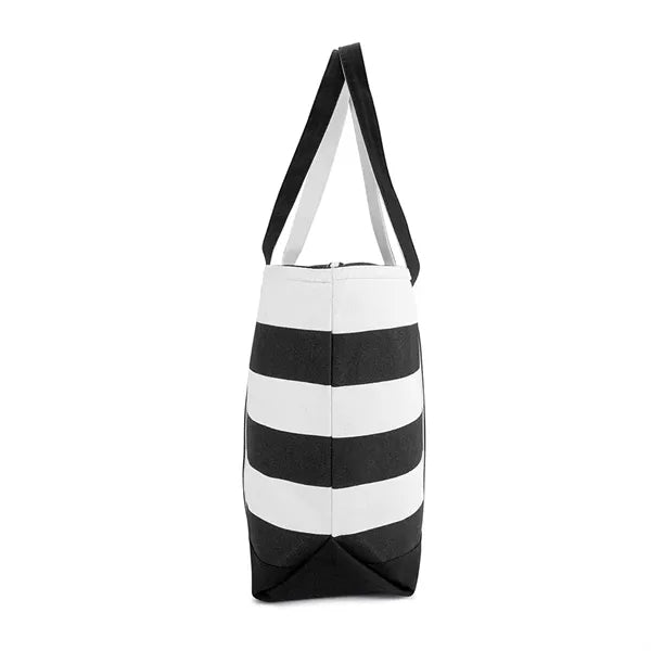 Striped Canvas Boat Tote