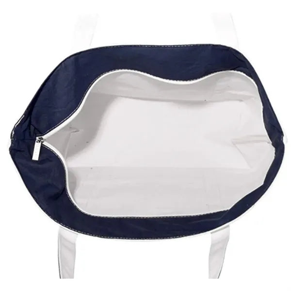 Striped Canvas Boat Tote