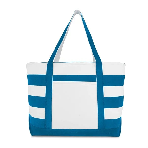 Striped Canvas Boat Tote