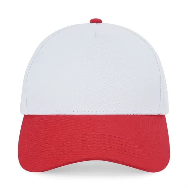 Two-Tone Cotton Twill 5-Panel Structured Cap