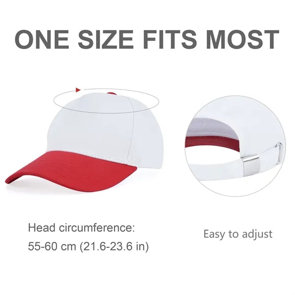Two-Tone Cotton Twill 5-Panel Structured Cap