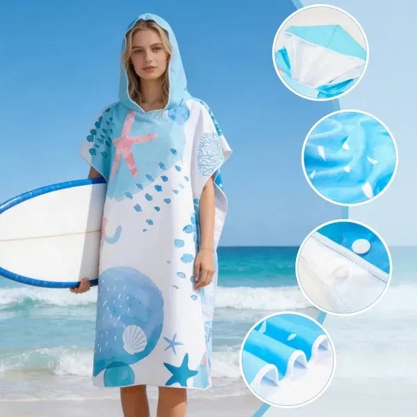 Adult Hooded Towel With Full Color Print