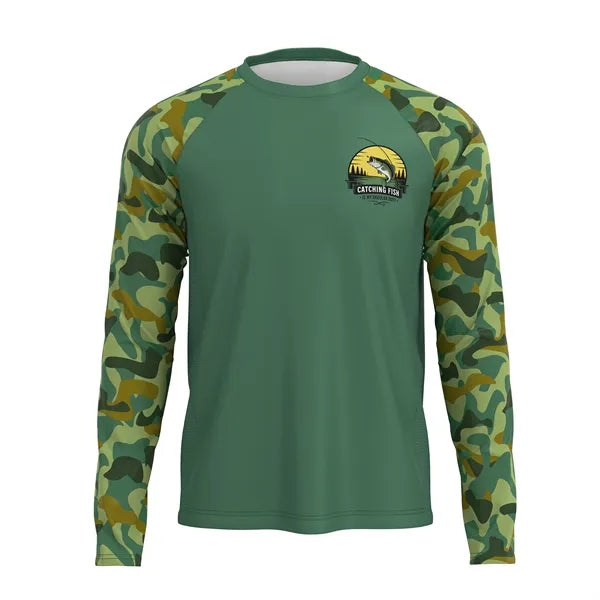 Men's 180 GSM UPF 50+ Sunproof Sublimation Long Sleeve Fishi