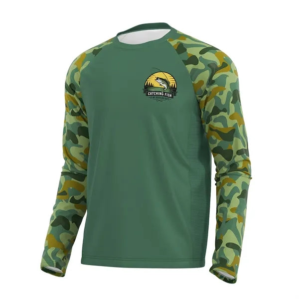 Men's 180 GSM UPF 50+ Sunproof Sublimation Long Sleeve Fishi