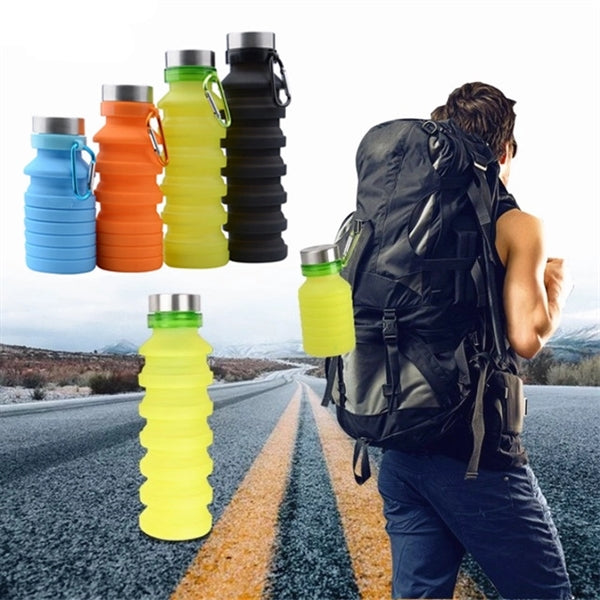 Collapsible Silicone Sport Water Bottle