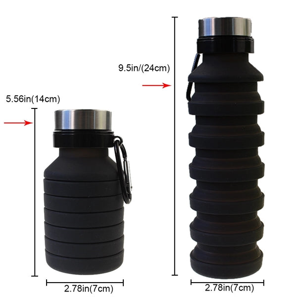 Collapsible Silicone Sport Water Bottle
