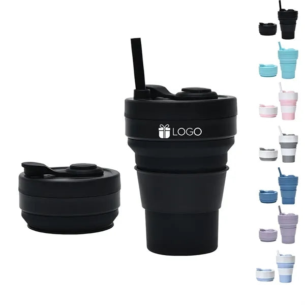 12oz Collapsible Silicone Cup Heat Resistant Leakproof